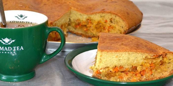 кулинарный рецепт как приготовить бездрожжевое тесто пирог с капустой