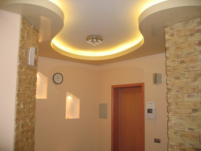 подсветка потолка светодиодной лентой