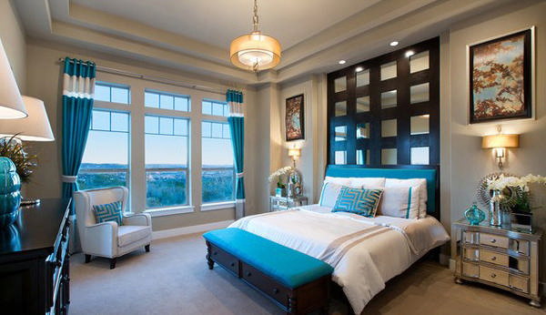 расположение светильников в спальне