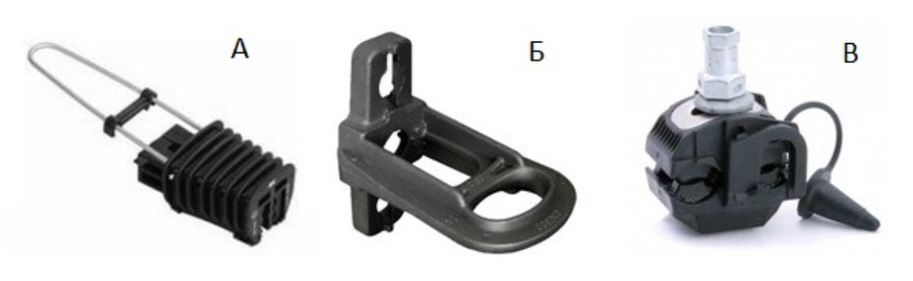 Арматура для монтажа ввода в дом с помощью сип кабеля